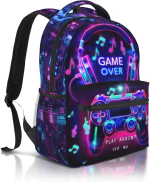 Boys Backpack Game Backpacks Video Game School Backpack for Ages 6-18 Kids Teens Elementary Middle School Bookbag Travel Back Pack