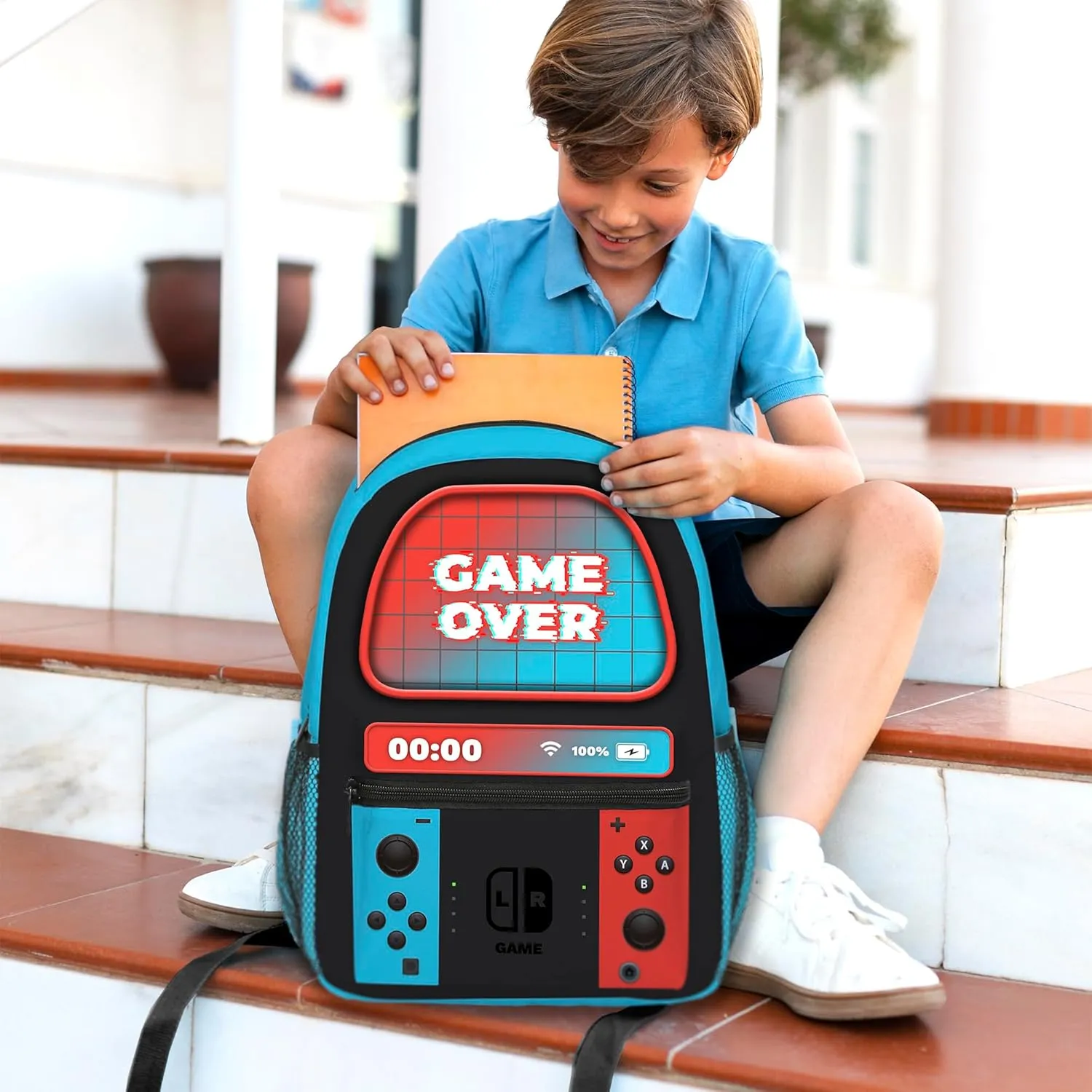 Boys Backpack, Gamer Backpacks For Kids Children Teens, Video Game Bookbag, Large Travel Laptop Backpacks