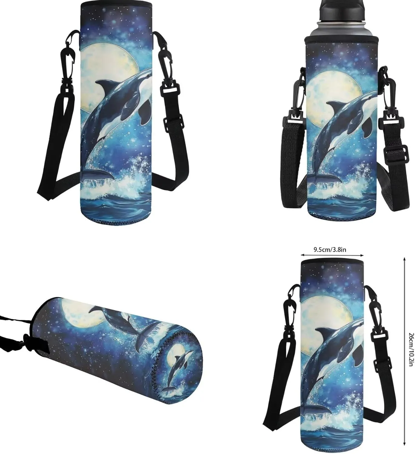 Boys Backpacks Ages 8-10 Killer Whale Backpack and Lunch Box Set Boys for Elementary School Breathable 4 in 1 Set Kids Book Bag Lightweight Teens Shoulder Bag