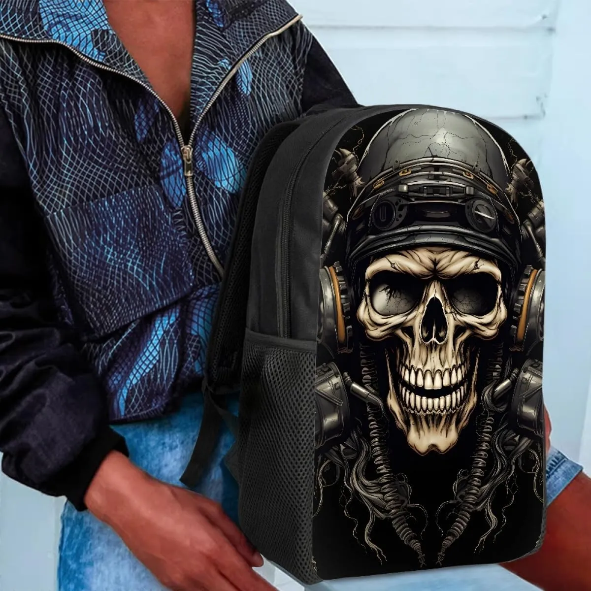 Boys Cool Skull Printed Bookbags Backpacks Kid Teen Child Casual Lightweight Schoolbag Travel Daypack,Rock Skull