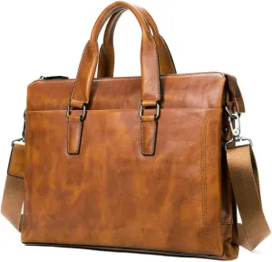 Briefcase Men's Business Top Layer Cowhide Hand Crossbody Bag Computer Bag