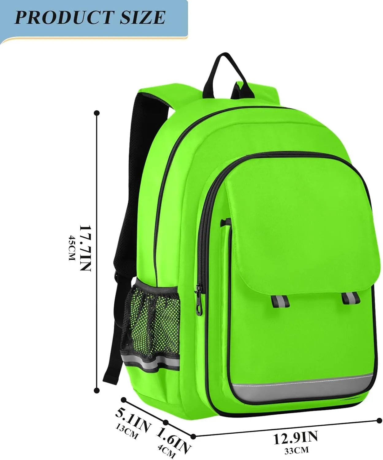 Bright Green Kid Backpacks, Backpack for School, Large Capacity Anti Theft Backpack, Backpacks for School Girls