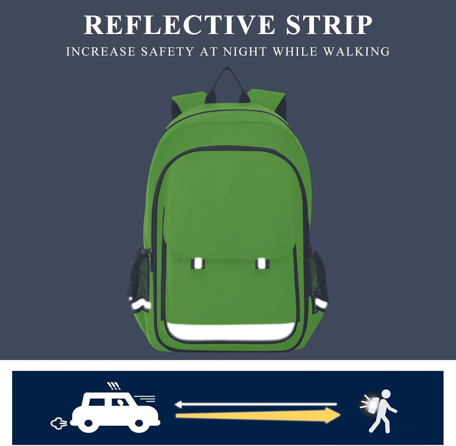 Bright Green Kid Backpacks, Backpack for School, Large Capacity Anti Theft Backpack, Backpacks for School Girls