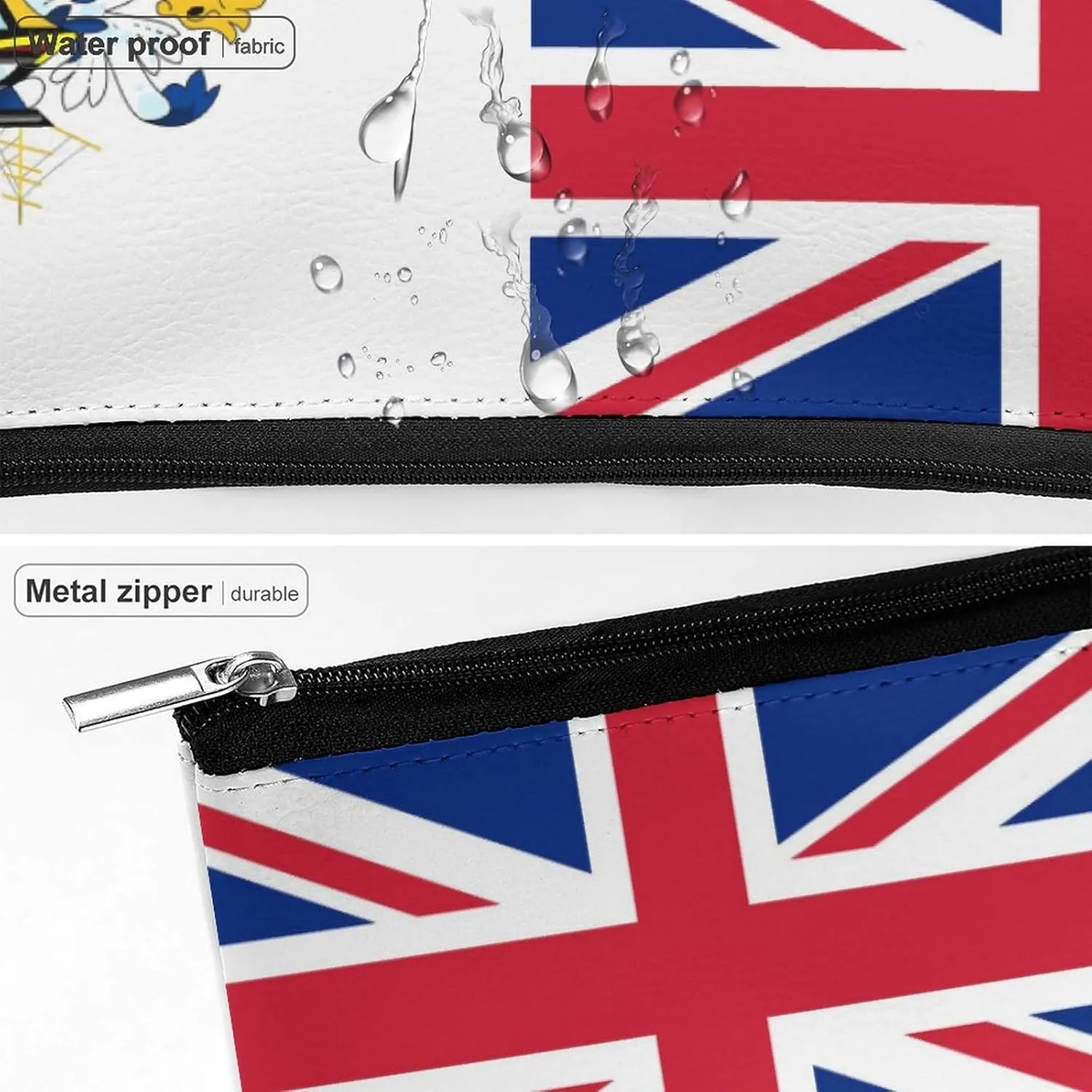 British Antarctic Territory Flag Portable Makeup Bag Zipper Cosmetic Pouch Organizer for Women Girls