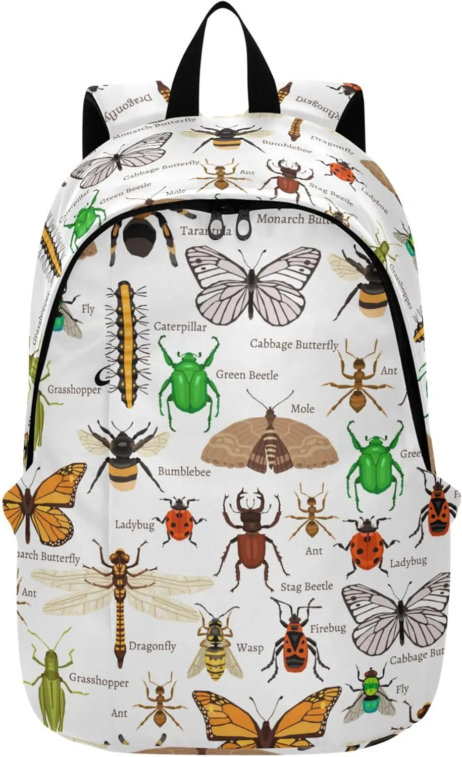Butterfly Insects Ladybug Laptop Backpack Travel Hiking Camping Work Computer Back Packs Book Bags for Women Men