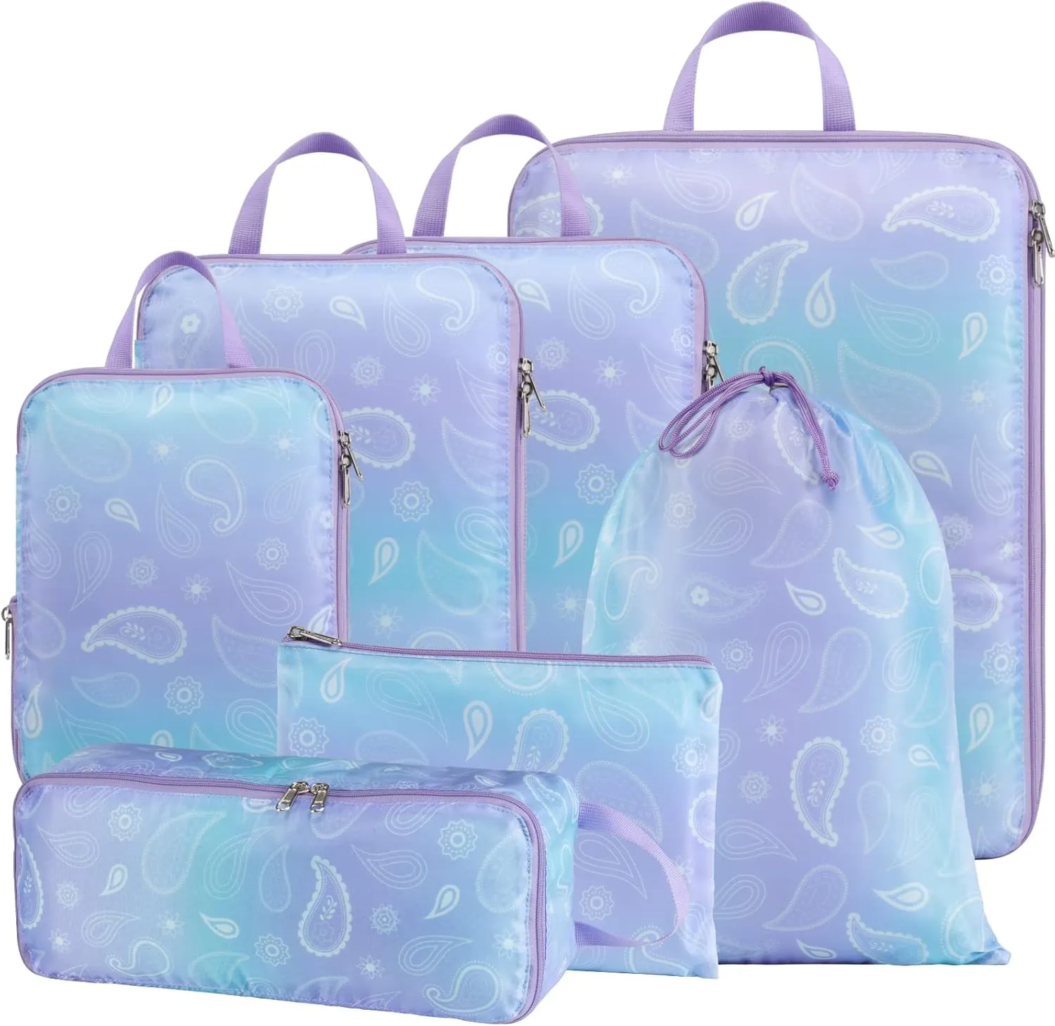 Cambond Mesh Compression Packing Cubes Travel - Space Saving Packing Cubes for Travel Women, Lightweight Compression Cubes for Travel Bags Luggage Packing Organizer for Suitcases