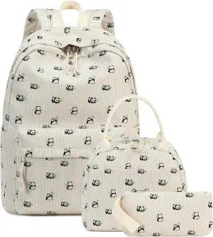 CAMTOP Backpack for School Kids Cute Backpacks for Girls Elementary Lighweight Bookbag with Lunch Box Pencil Case 3 in 1