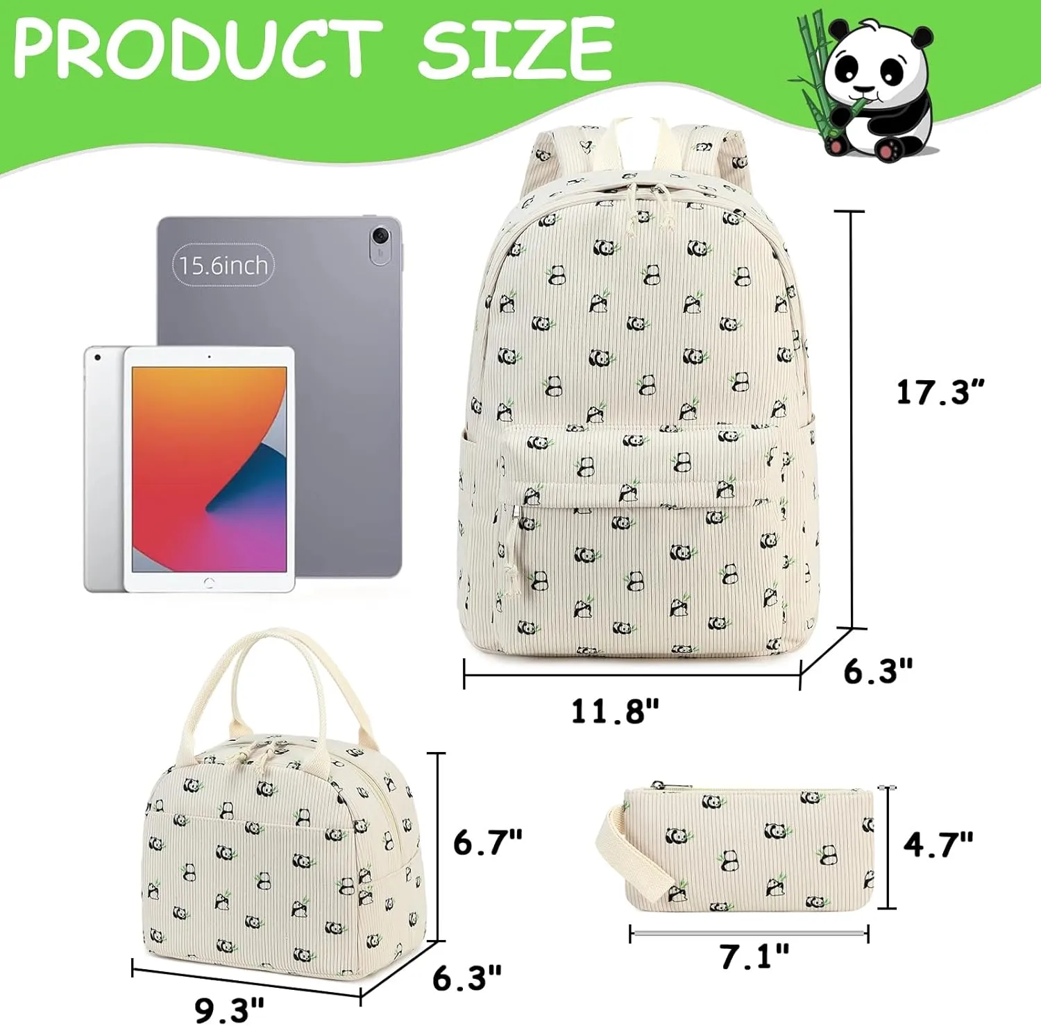 CAMTOP Backpack for School Kids Cute Backpacks for Girls Elementary Lighweight Bookbag with Lunch Box Pencil Case 3 in 1