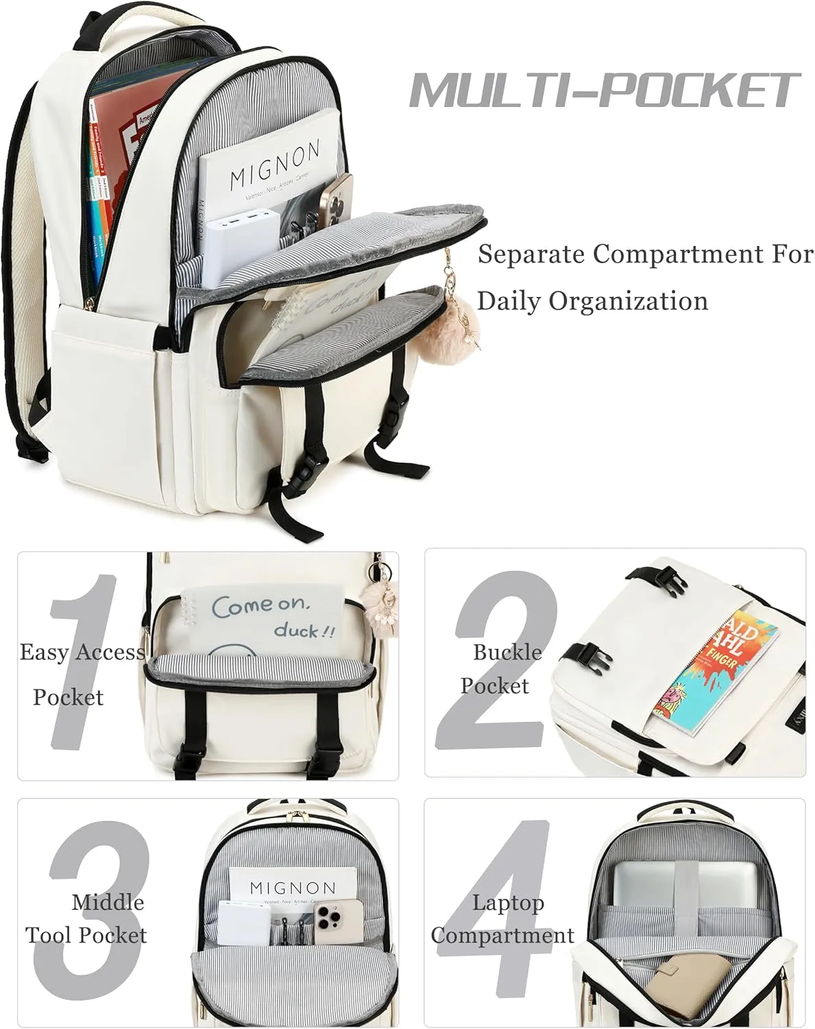 Caoroky knight 15.6inch Women Laptop Backpack Inch Office Business Work Backpacks Purse Anti Theft Travel Back Pack School College Bookbag Nurse Teacher Learning Daypack Computer Rucksack,Black-B
