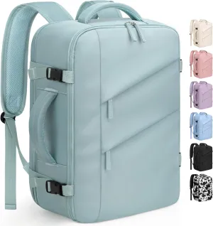Capolo Travel Backpack for Women Men Waterproof Laptop Backpack Flight Approved Carry On Backpack Overnight Weekender Bag College Bookbag for Business, Work, Traveling Fits 15.6 '' Laptop,Lake Blue