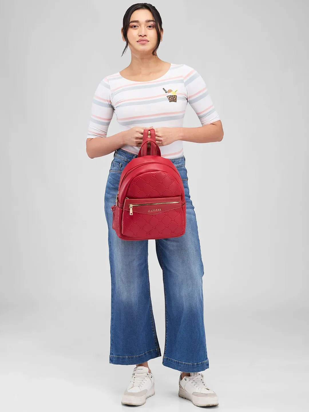 Caprese Brianna Medium Red Backpack