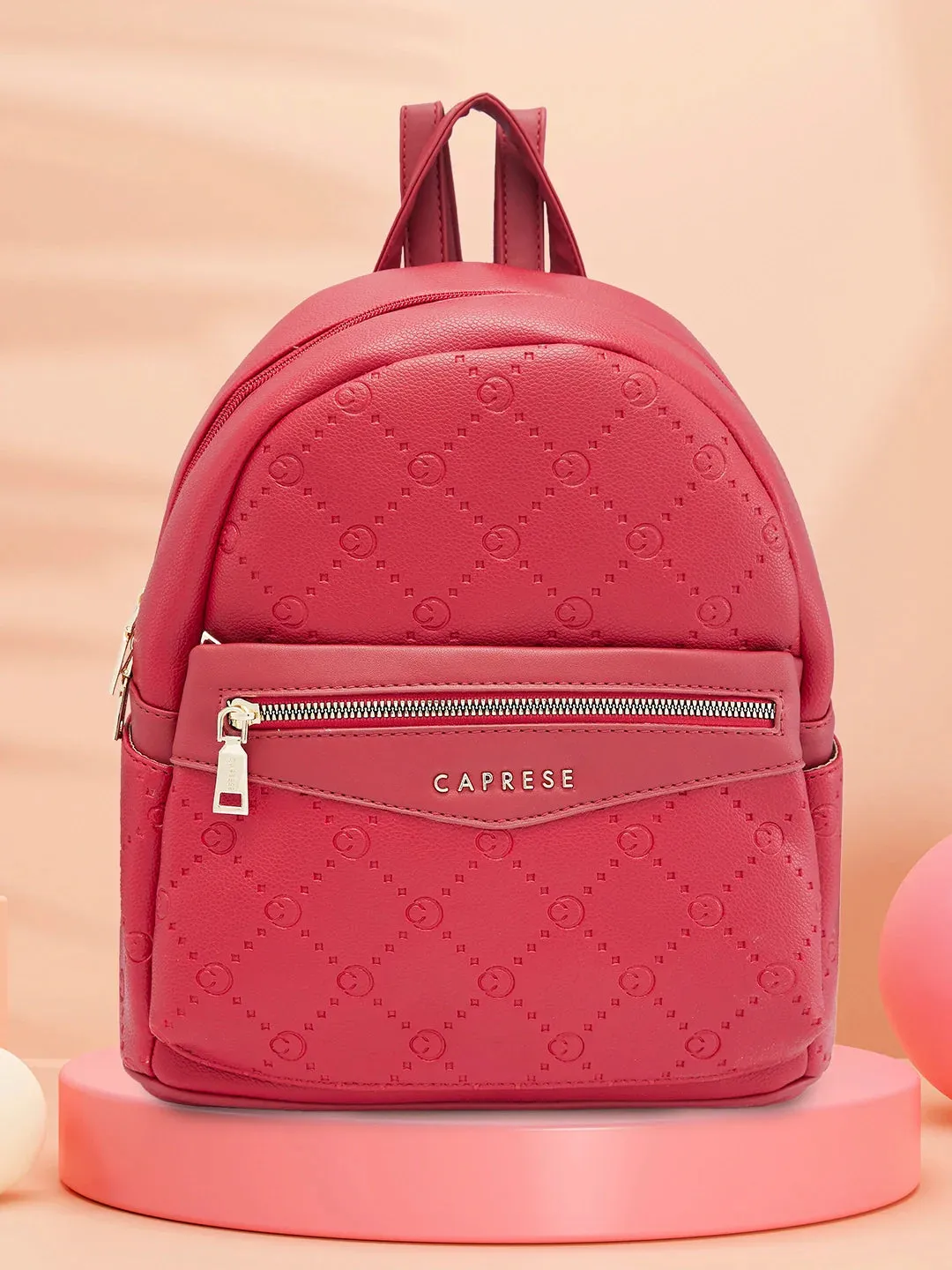 Caprese Brianna Medium Red Backpack