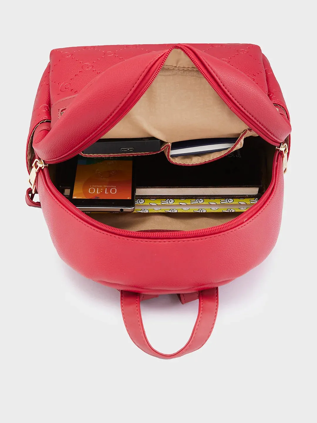 Caprese Brianna Medium Red Backpack