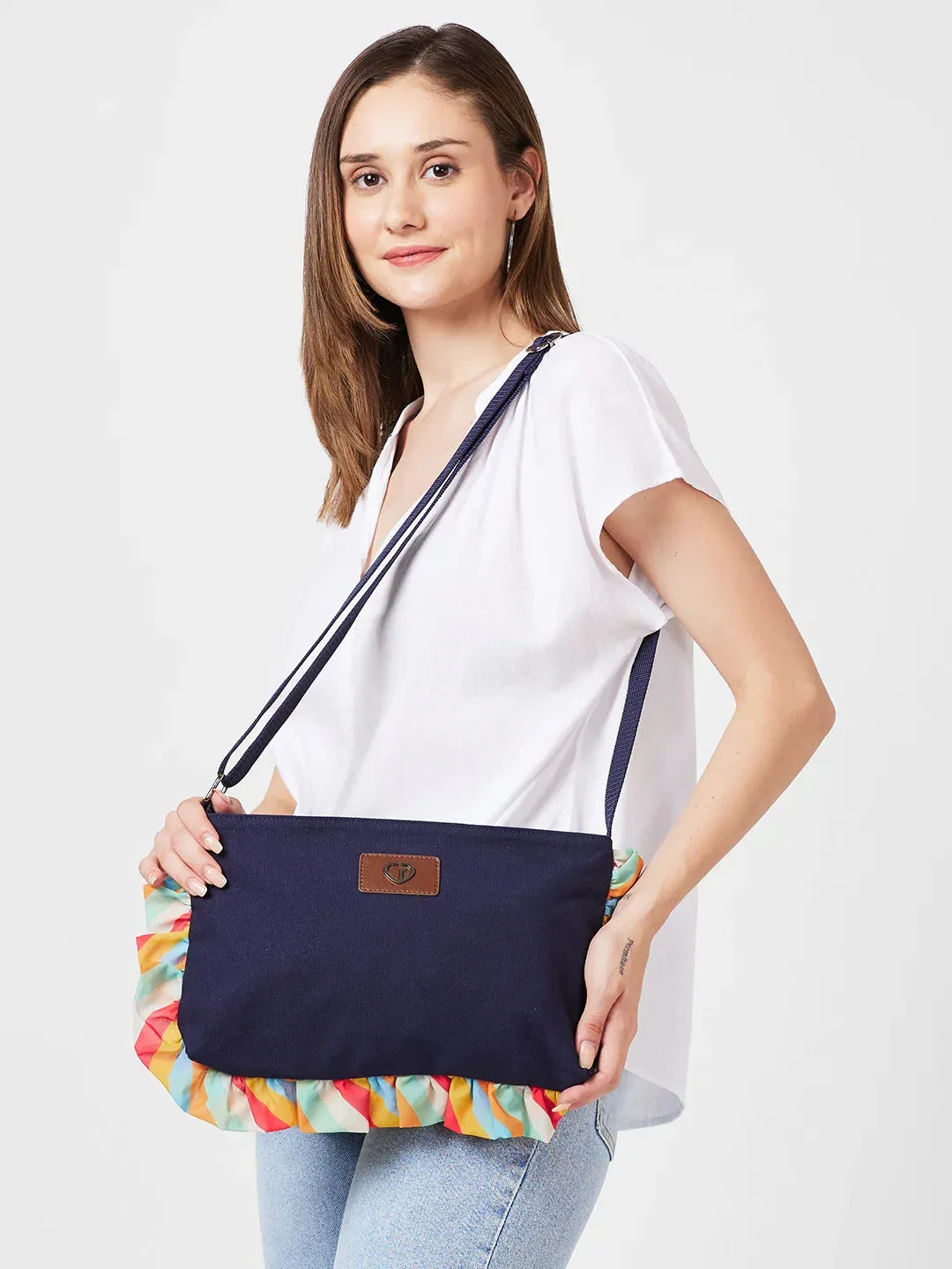Caprese Oakley Medium Indigo Sling Bag