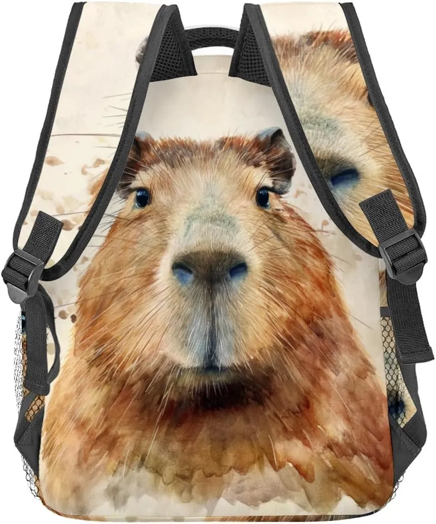 Capybara Backpack Travel Backpacks Laptop Rucksack,School Bookbag for Women Kids Boys Girls,Animal Back Pack Accessories Bags,Ideal Gifts for Work, Outdoor Adventures