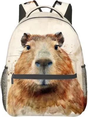 Capybara Backpack Travel Backpacks Laptop Rucksack,School Bookbag for Women Kids Boys Girls,Animal Back Pack Accessories Bags,Ideal Gifts for Work, Outdoor Adventures