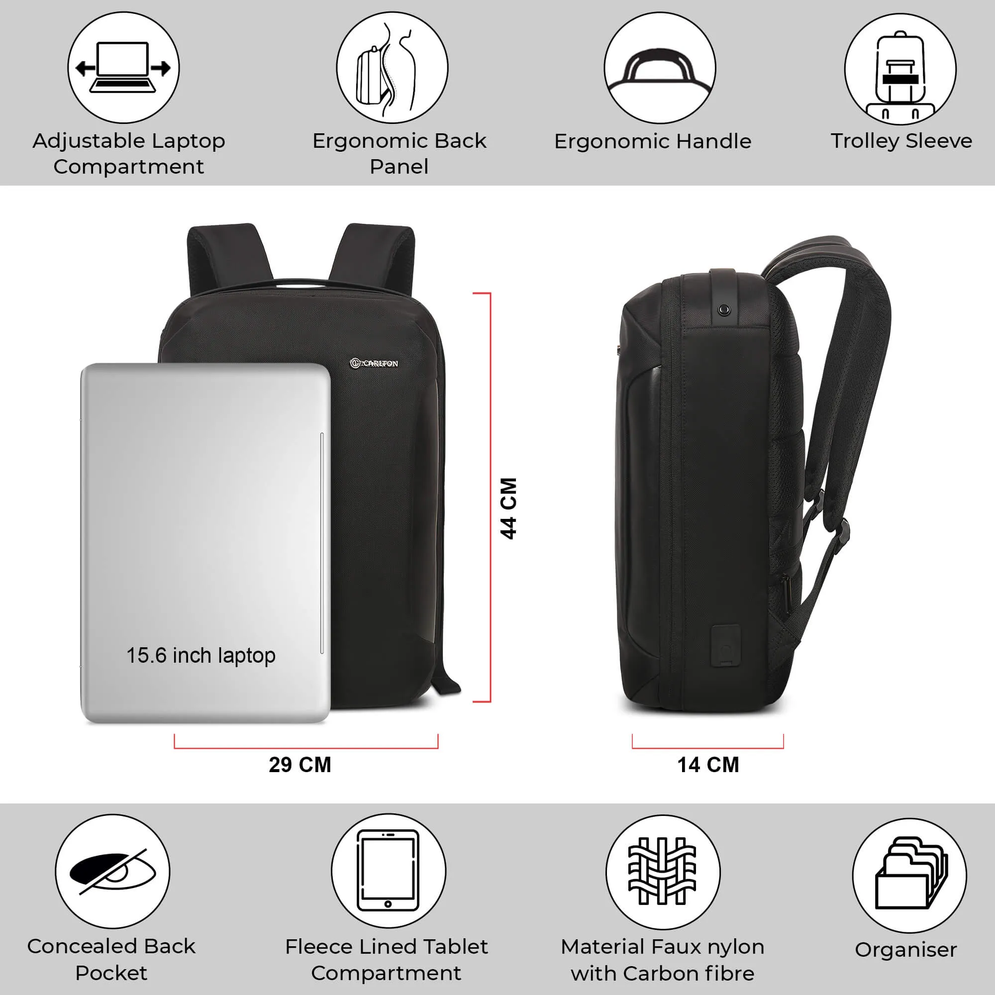 Carlton Bradford Laptop backpack