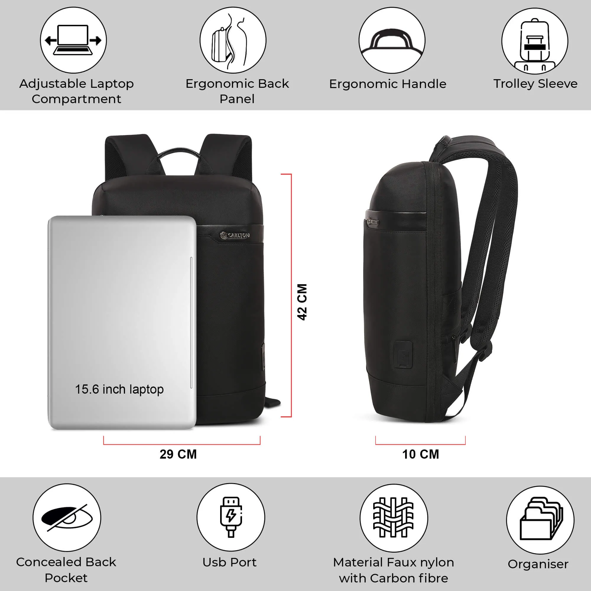Carlton Bradford Laptop backpack