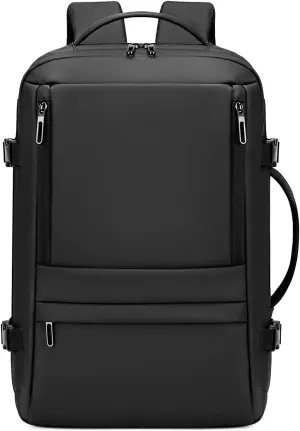 Carry On Travel Backpack for Airplanes | 40L Suitcase Backpack Luggage Business Weekender Bag - Expandable Travel Carry On Flight Approved for Men Women - Black