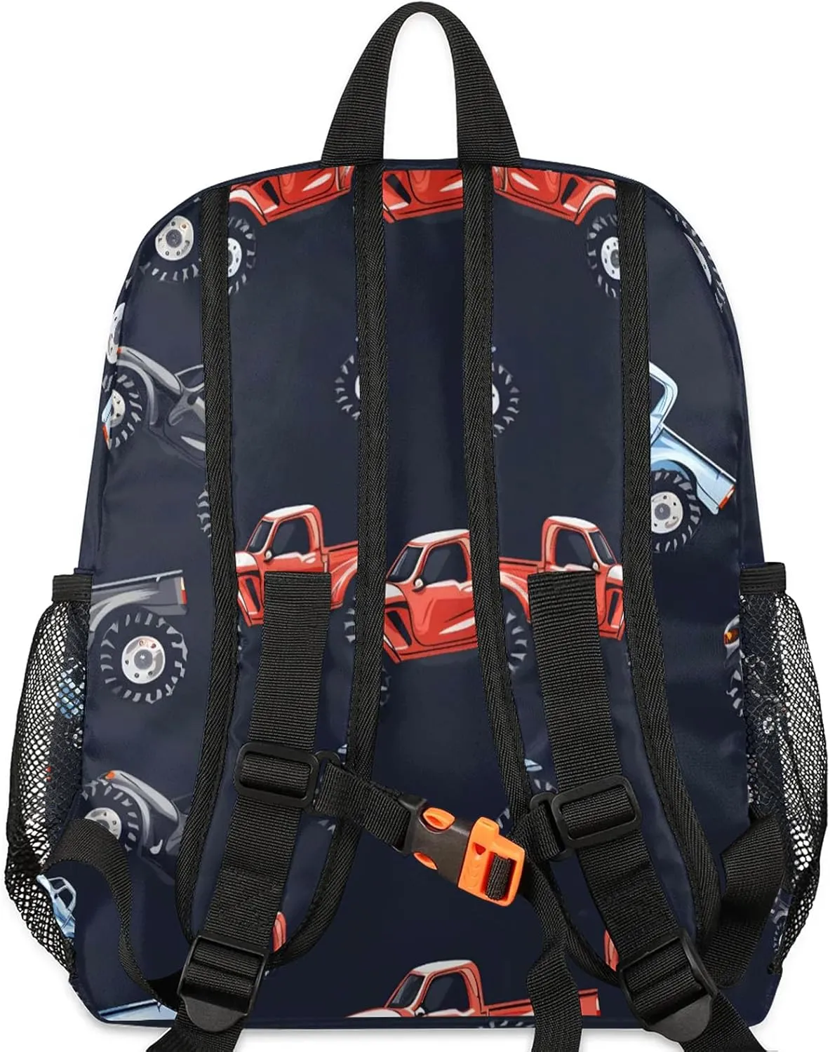 Cars Monster Truck Personalized Backpack Bag with Name Lightweight Custom Shoulder Bags Waterproof Casual Backpacks Travel Laptop Bag for Work Picnic 12in