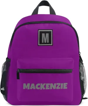 CHIFIGNO Monogram Personalized Patriarch Lightweight Kid Backpack for Little Girl, Adorable Toddler Backpacks with Chest Strap