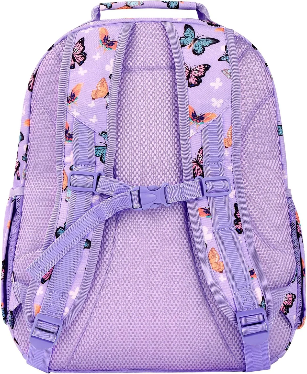 Choco Mocha Butterfly Backpack for Girls, Kids School Backpacks Girls Backpacks Ages 6-8, Kindergarten Bookbag Girl Elementary School Bag 18 Inch, Purple