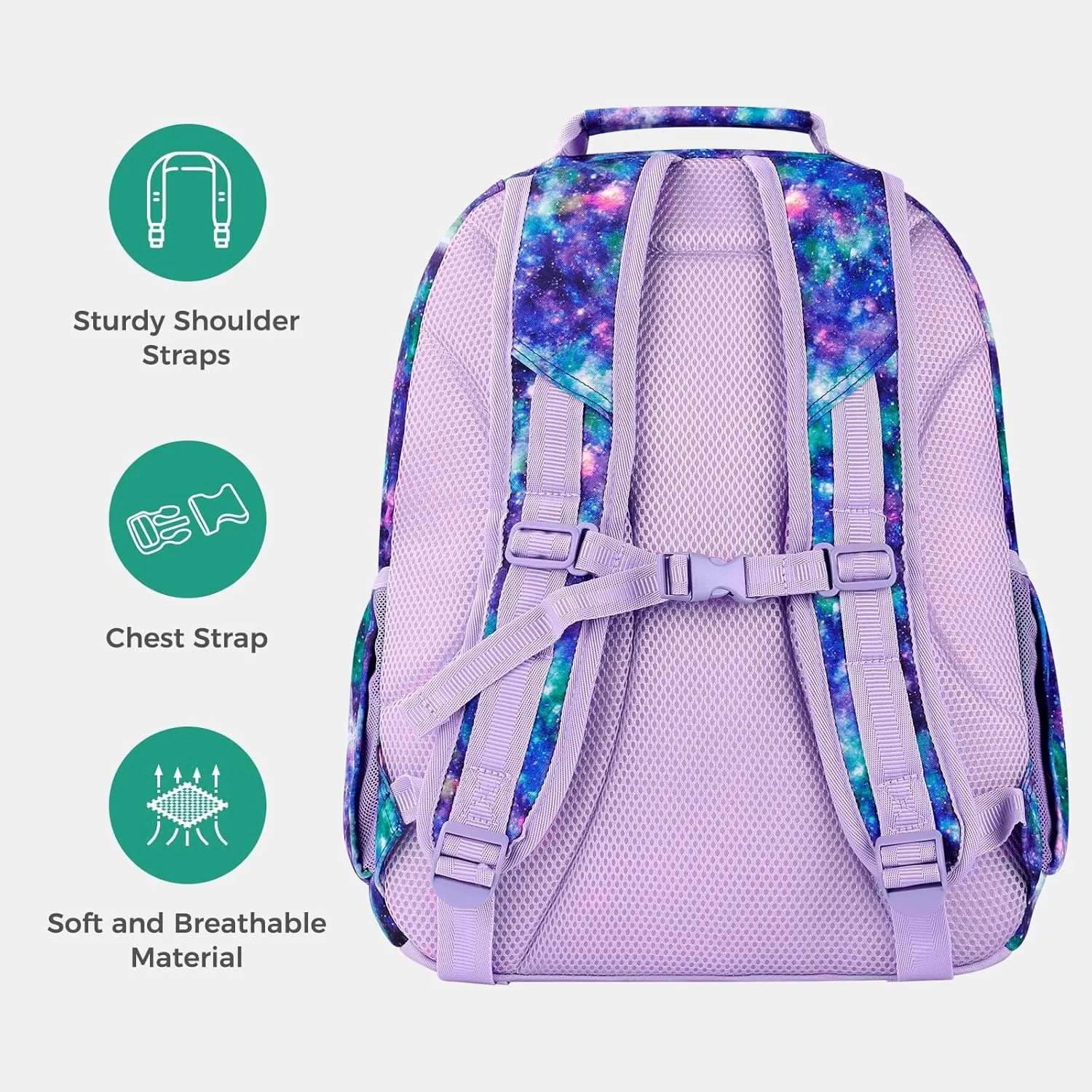Choco Mocha Cheetah Backpack for Girls, Kids School Backpacks Girls Backpacks Ages 6-8, Kindergarten Bookbag Girl Elementary School Bag 18 Inch, Purple