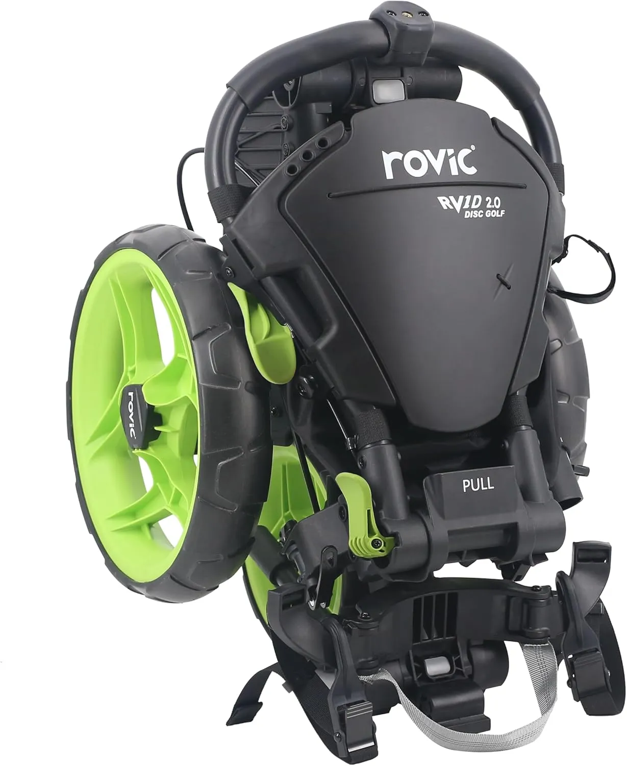 Clicgear Rovic RV1D 2.0 Disc Golf Push Cart | 3-Wheel| Fits All Disc Golf Backpacks