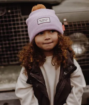 Color Block Mauve Beanie