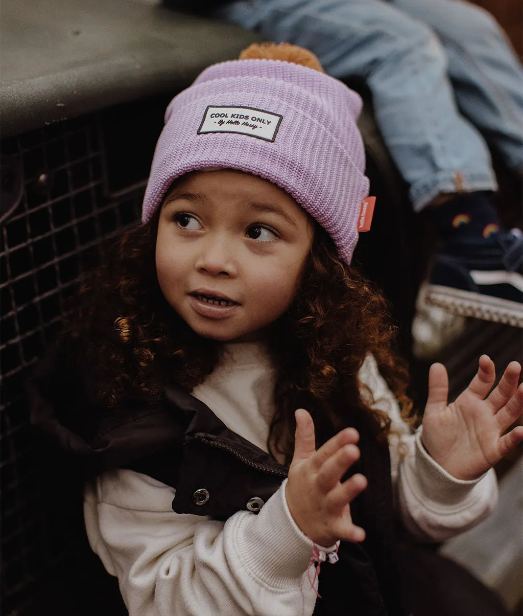 Color Block Mauve Beanie