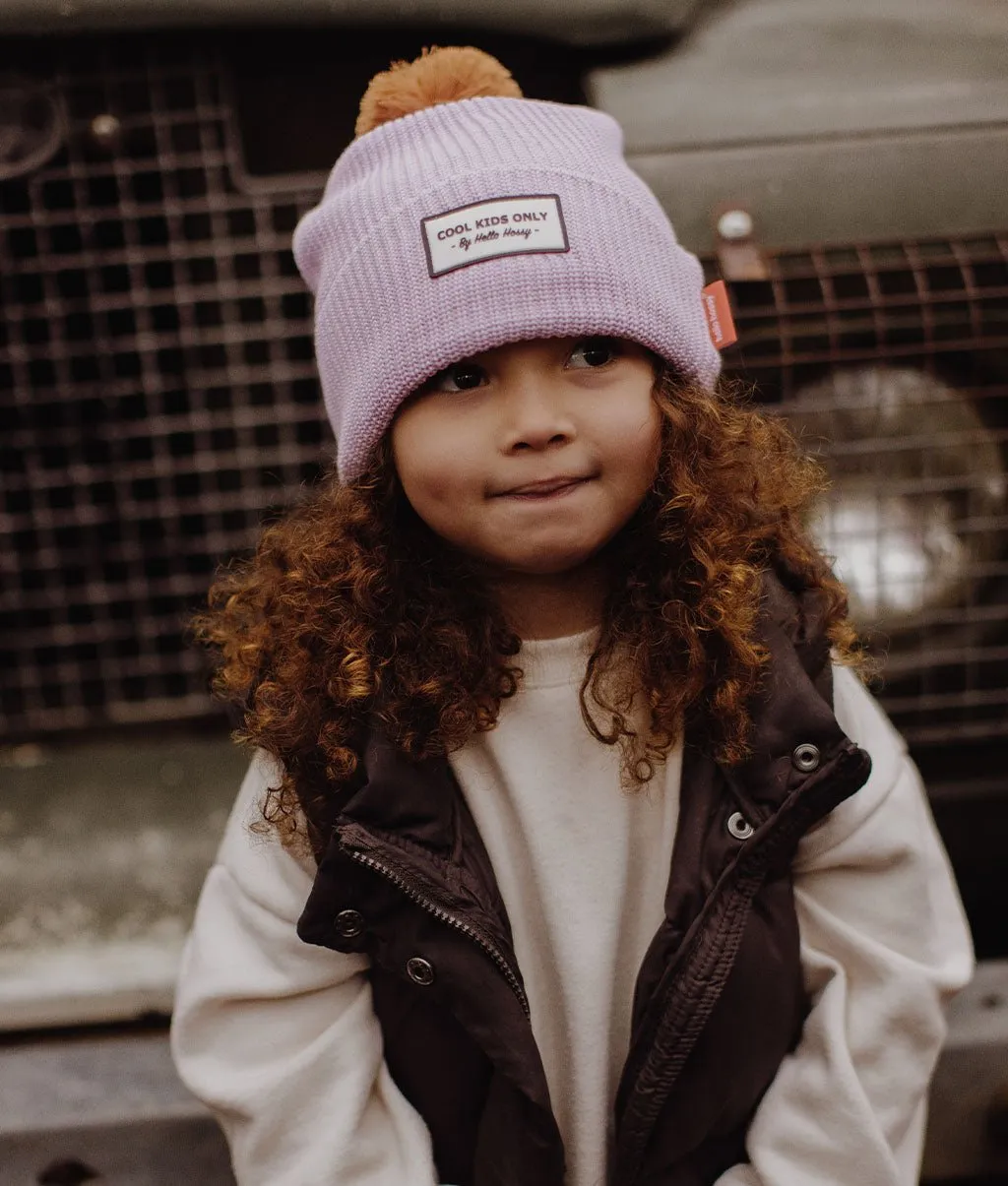 Color Block Mauve Beanie