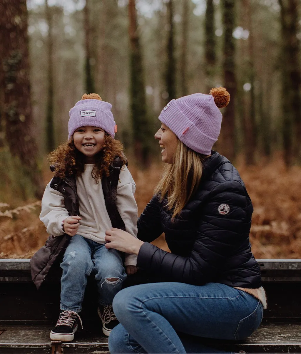 Color Block Mauve Beanie