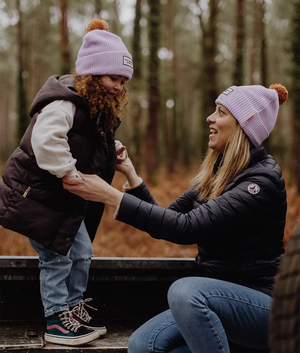 Color Block Mauve Beanie