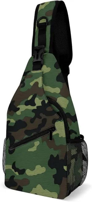 Color Chocolate Sling Bag Lightweight Crossbody Chest Pack Travel Shoulder Bag with Adjustable Strap