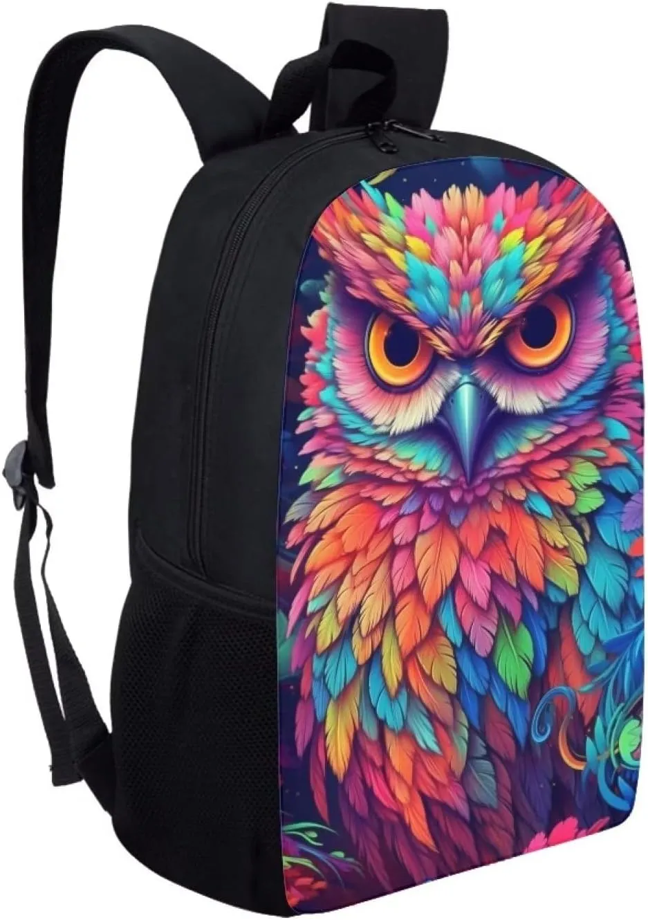 Colorful Cool Owl Cool Animal Backpack School Backpacks Preschool Book Bag Cute School Bags for Kids Boys Girls Travel Daypack