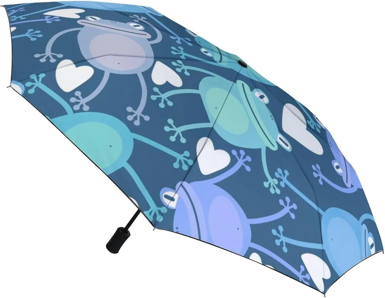 Colorful with Snails Compact Travel Umbrella, Windproof Waterproof Stick Umbrella Protection Umbrellas