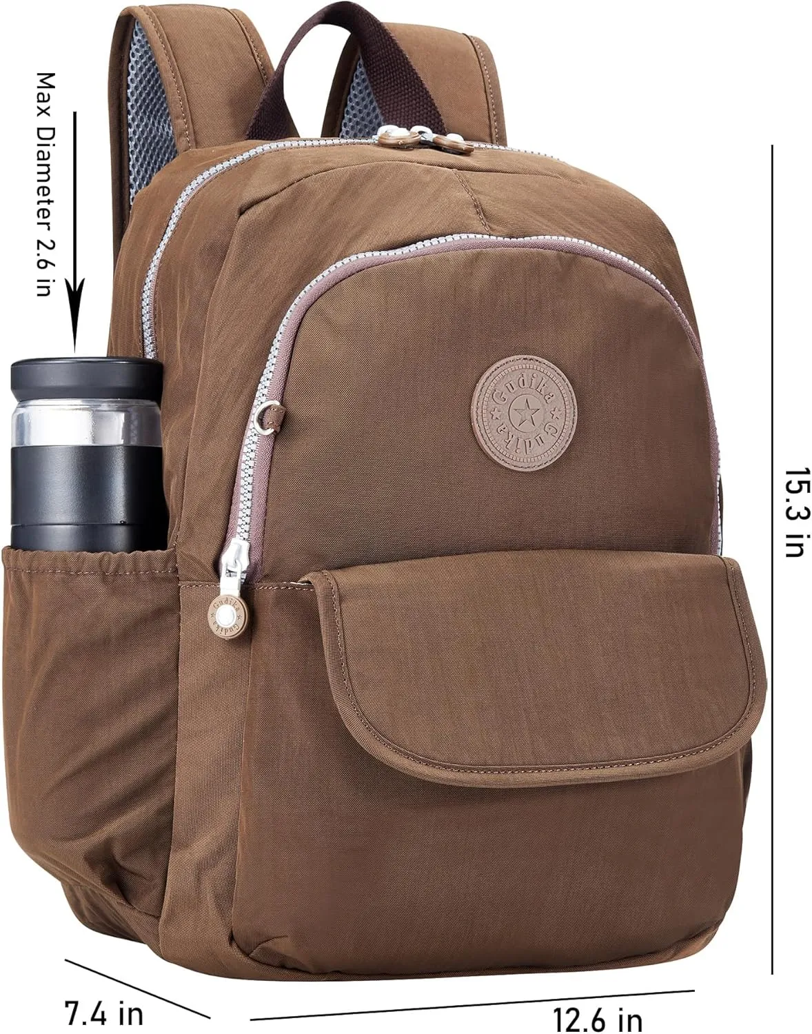 Compact Hiking Nylon Waterproof Laptop Backpack Purse for Women and Men, Small Lightweight Travel Casual Outdoor Dayback