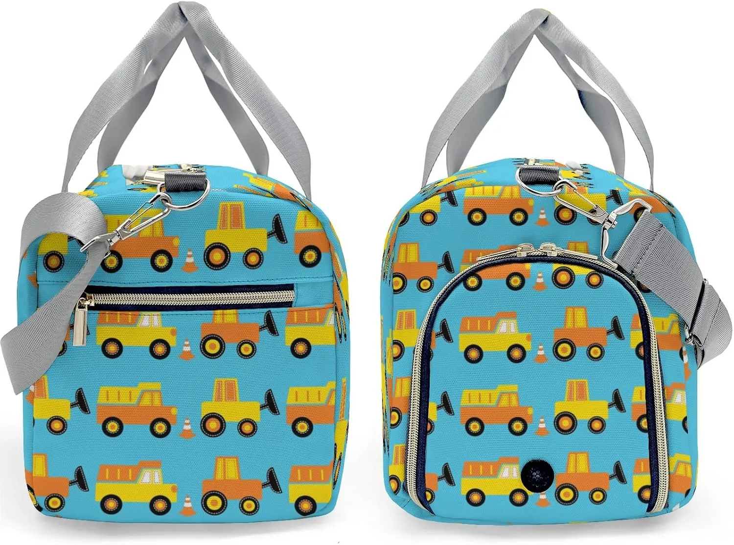Construction Truck Personalized Kids Duffel Swim Bag for Boys,Customized Swim Duffle Bag for Boys Man Kids Gifts