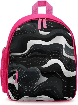 Contour Topography Map Pattern Cute Printed Backpack Lightweight Travel Bag for Camping Shopping Picnic