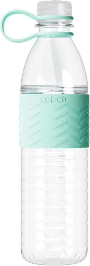 Copco Hydra 20 oz Tritan Water Bottle with Leak-Proof Lid & Textured Grip - BPA-Free, Dishwasher Safe, Easy Twist-Open for Ice & Fruit - Fits Cup Holders, Lightweight, Durable(Robins Egg Blue)