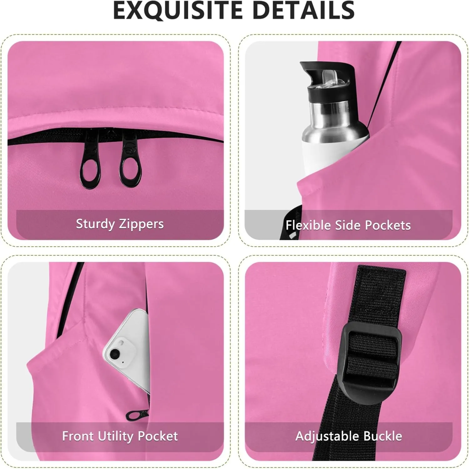 Coral Pink Cute Backpack for Women Daypack Waterproof Gifts for College Students