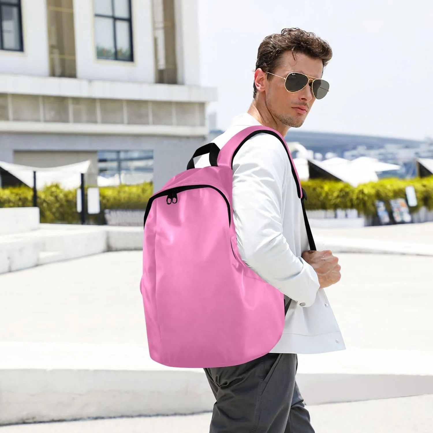 Coral Pink Cute Backpack for Women Daypack Waterproof Gifts for College Students