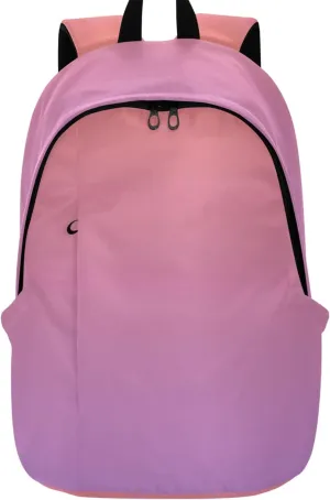 Coral Pink Lavender Gradient Casual Daypack Backpacks for Women Waterproof Cool Book Bags for Teen Girls