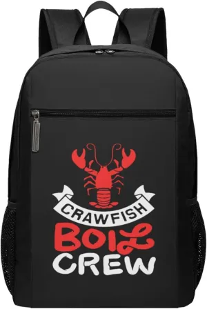 Crawfish Boil Crew Travel Laptop Backpack, Business Anti Theft Slim Sturdy Laptops Backpacks, College Computer Bag Gift for Men & Women Fits 17 Inch Notebook,Black