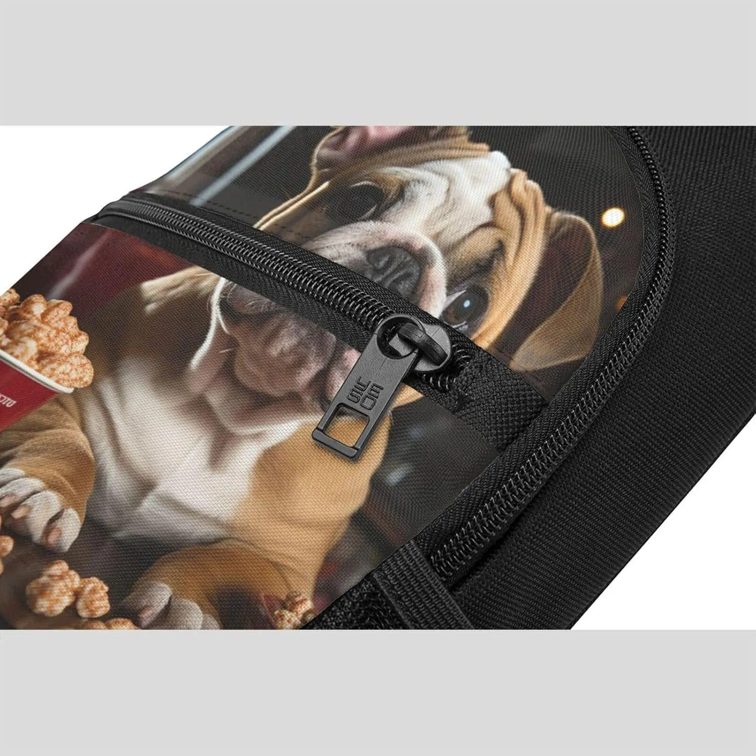 Crossbody Sling Backpack Sling Bag for Men Women Cross Chest Bag Shoulder Bag Bulldog Popcorn Travel Hiking Daypack