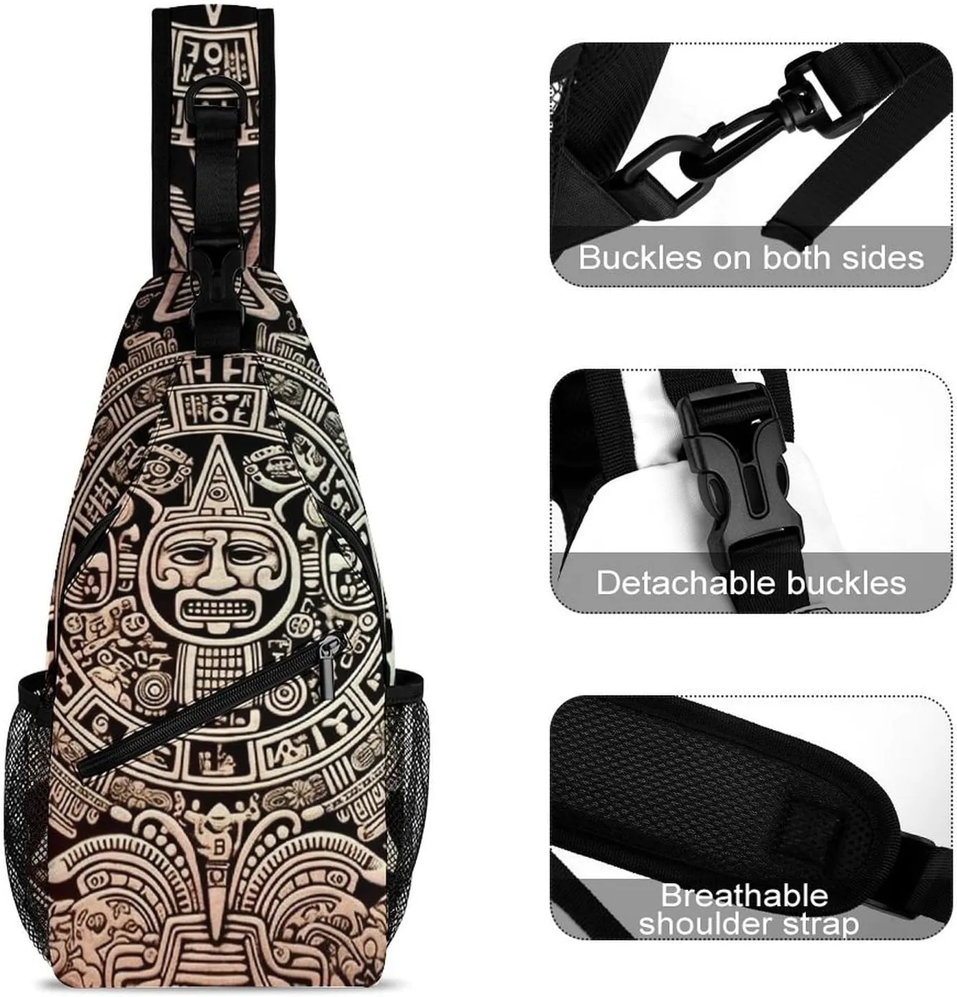Crossbody Sling Bag Chemistry Print Backpack Sling Bag Travel Hiking Chest Bag Shoulder Bag Daypack