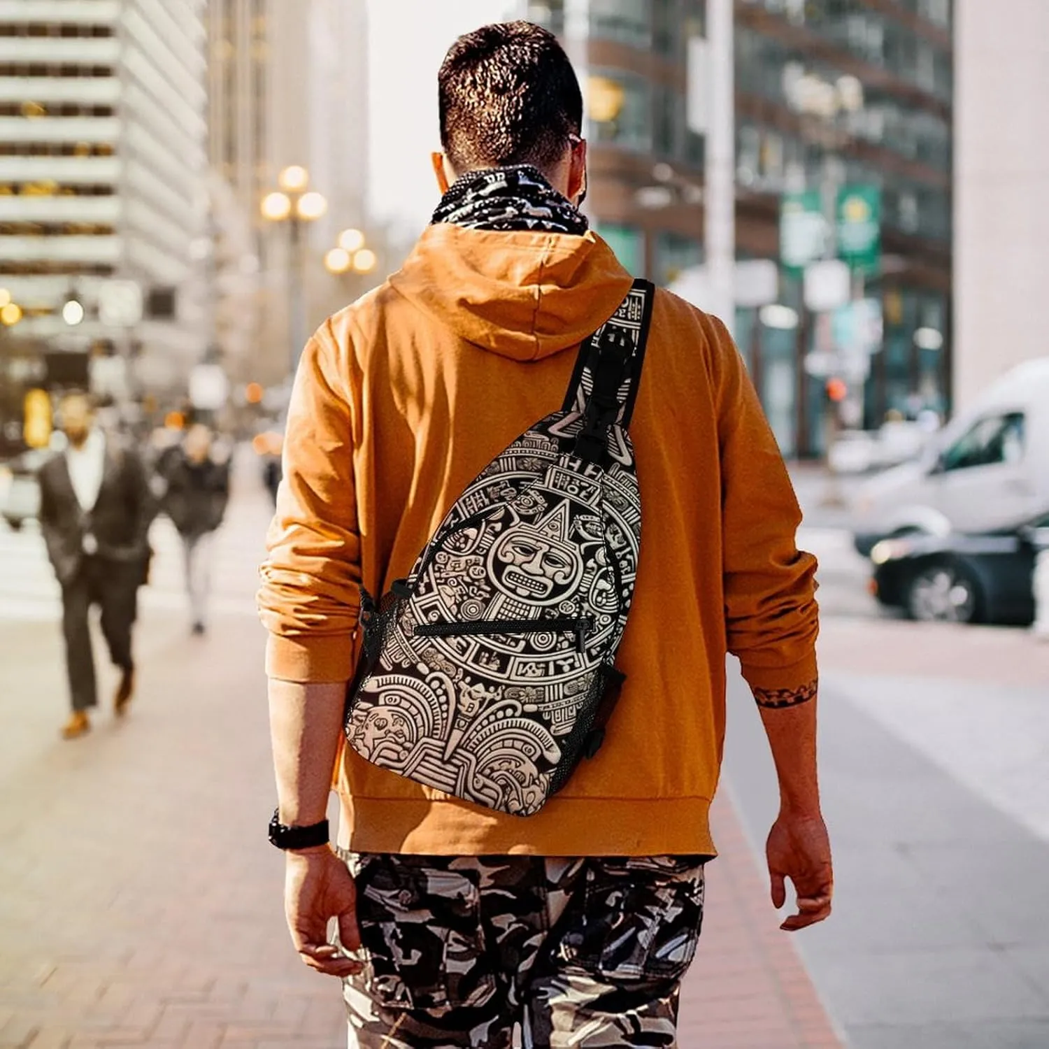 Crossbody Sling Bag Chemistry Print Backpack Sling Bag Travel Hiking Chest Bag Shoulder Bag Daypack