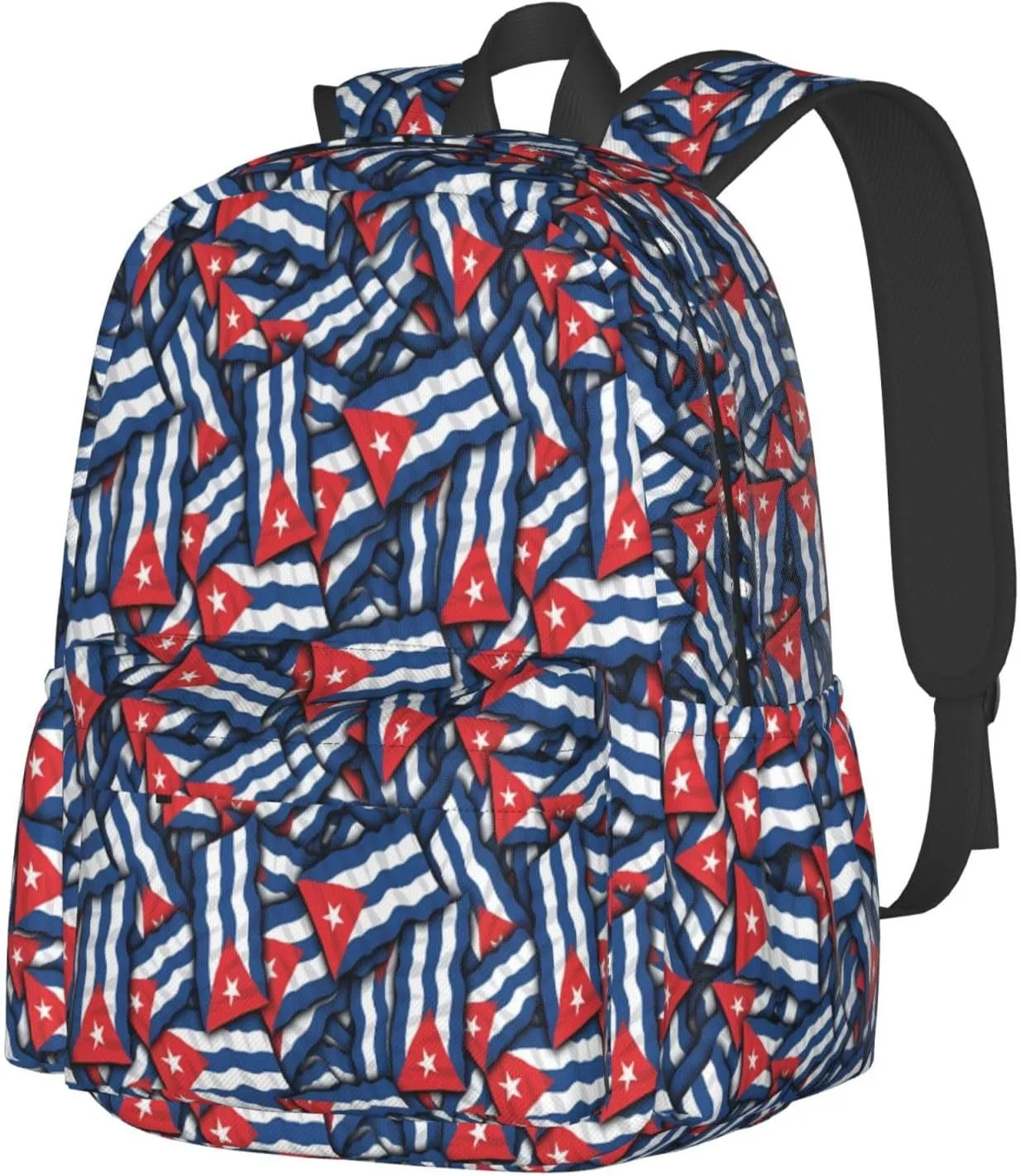 Cuba Flag Large Travel Backpack Casual Backpacks Laptop Daypack Working Rucksack Lightweight Back Pack Sports Bag with Adjustable Shoulder Strap