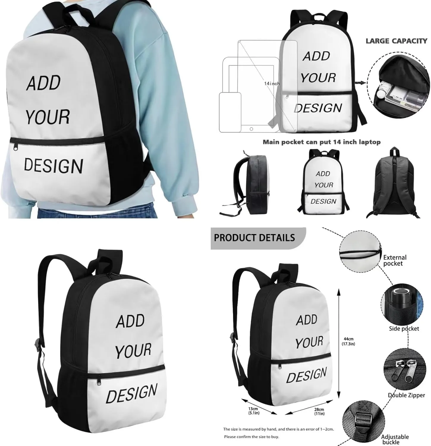 Custom Backpack for Girls 8-10 Personalized School Bag Set with Lunchbox and Water Bottle Holder 17 Inch Lightweight Ergonomic Support Elementary Bookbag