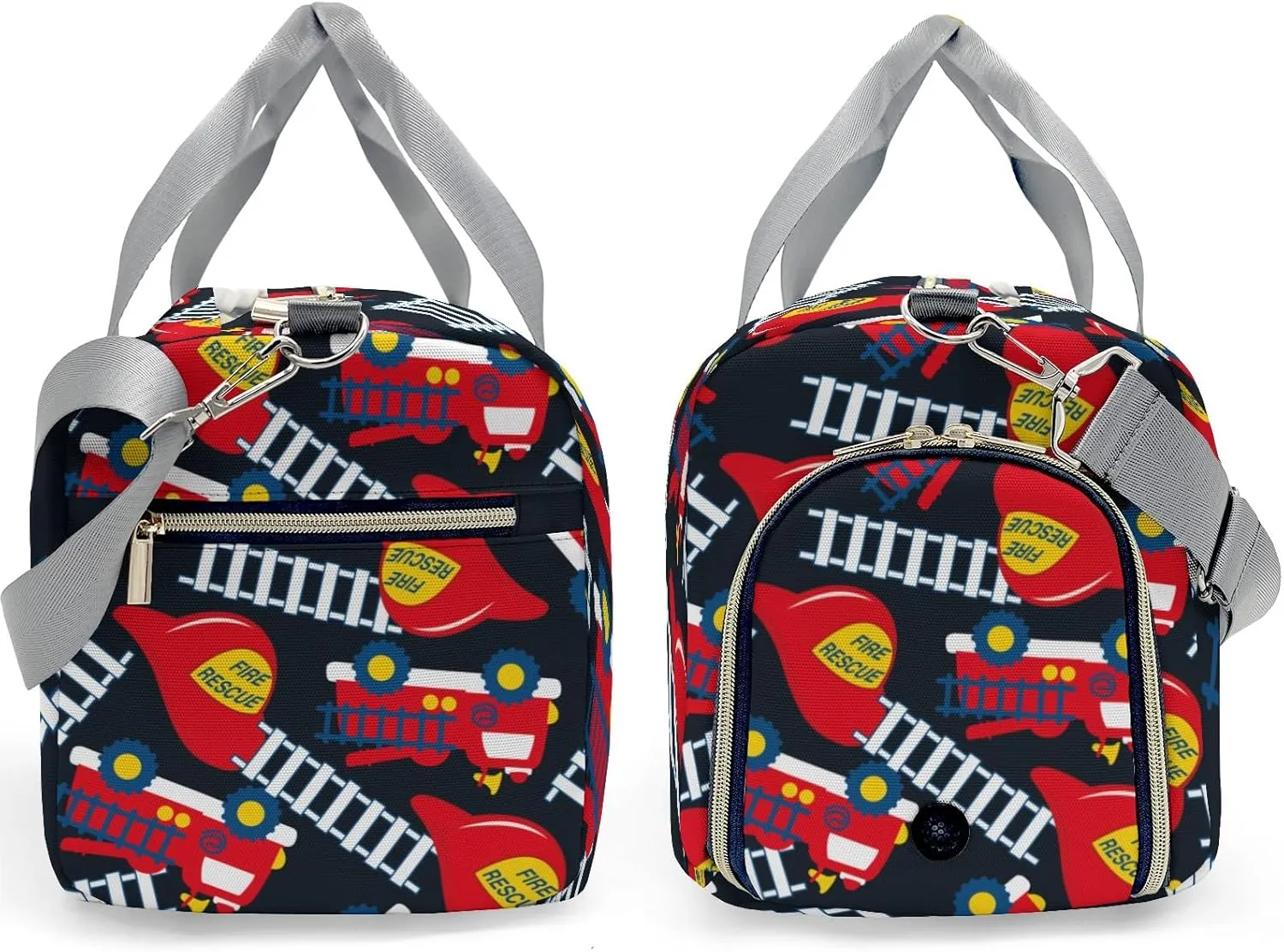 Custom Kids Fire Rescue Truck Duffel Overnight Dance Bag for Girls Personalized Dance Duffle Bag for Women Girls Customized Kids Gifts